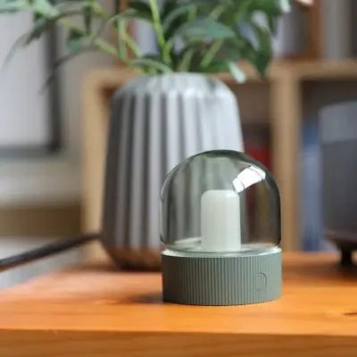 Minimalist Table Lamp Tactile Ridged Base Acrylic Night Light