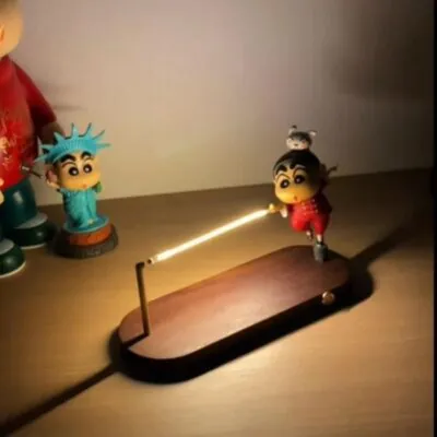 Shinchan LED Night Lamp Solid Wood Desk Light