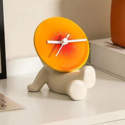 Sunset Table Clock Abstract Figure Ceramic Desk Clock